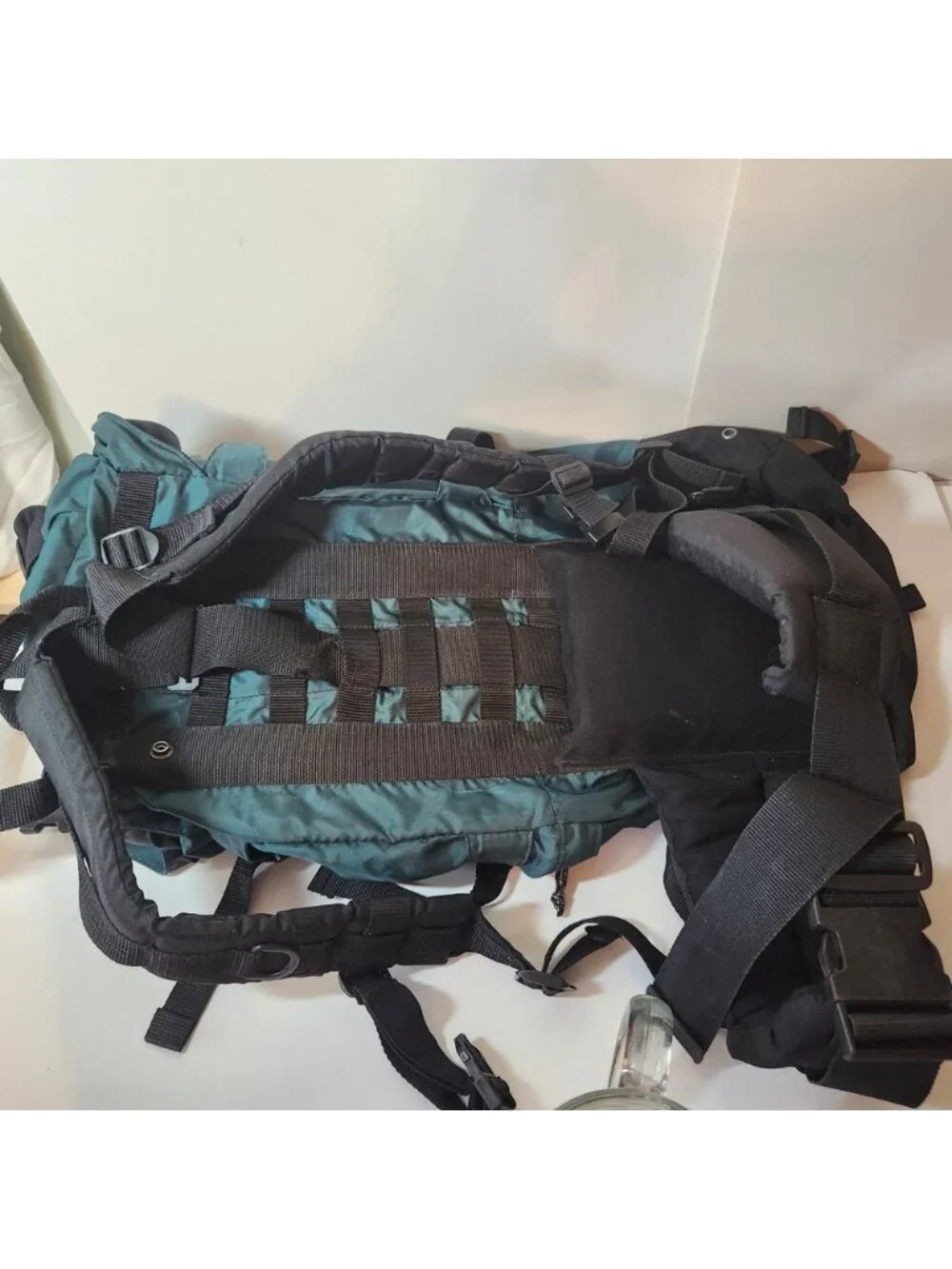 Spalding Vintage Internal Frame‎ Hiking Backpack Teal Black Camping Rucksack
